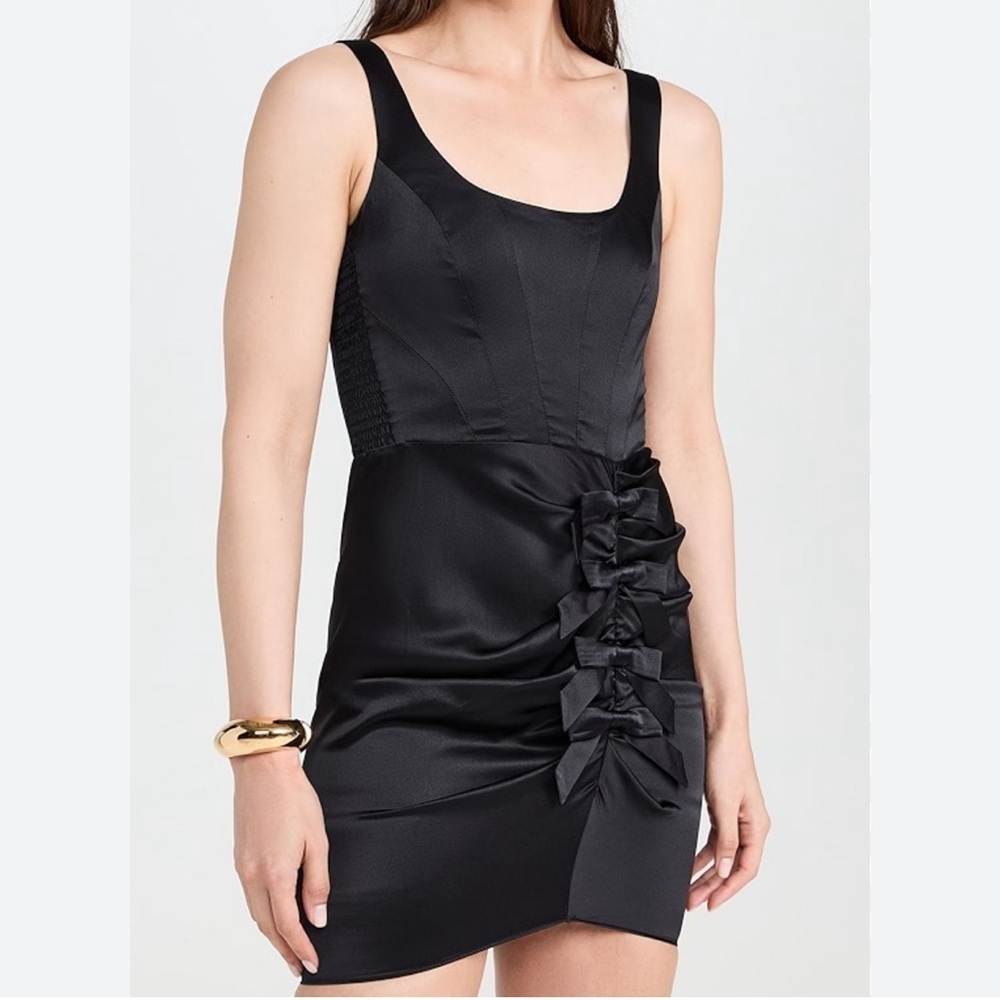 NEW AMANDA UPRICHARD fiorella dress in black Size Small